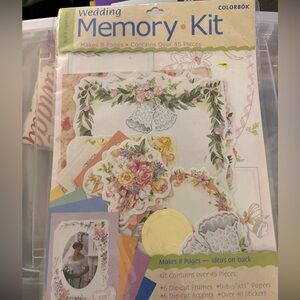 WEDDING MEMORY PAGE KIT / 8.5" X 11" / MAKES  8 PAGES / 45 PIECES / NEW